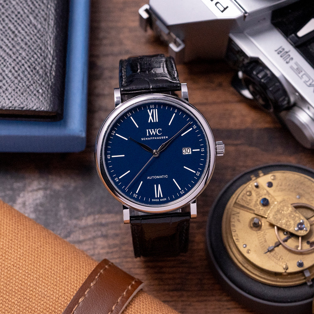 Iwc portofino deals blue dial