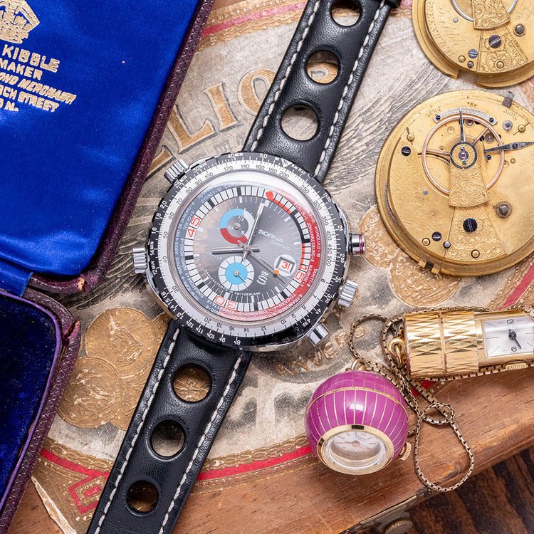 1970s Sorna Chronograph World Time 46mm Mechanical