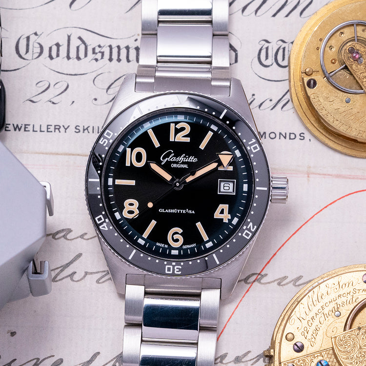2019 Glashütte Original SeaQ Black 39.5mm 1-39-11-0680-70
