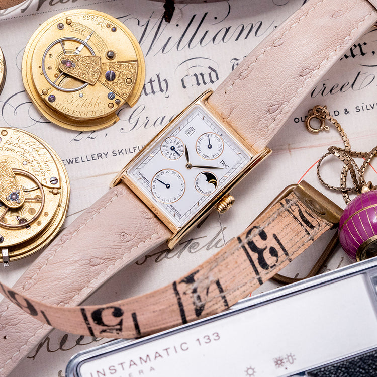 1990s IWC Novecento Perpetual Calendar Automatic 18ct Gold 3545