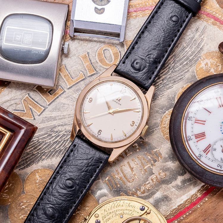 1954 Omega 'Calatrava' Cal. 420 9ct Gold Dennison Case 33mm