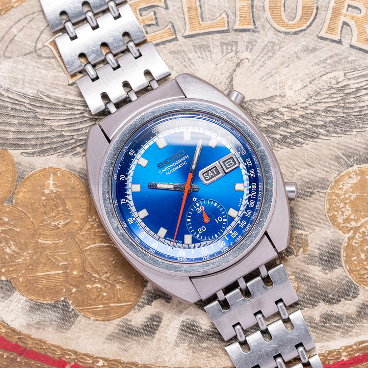 1974 Seiko Automatic Chronograph 'Bruce Lee' Blue 6139-6012