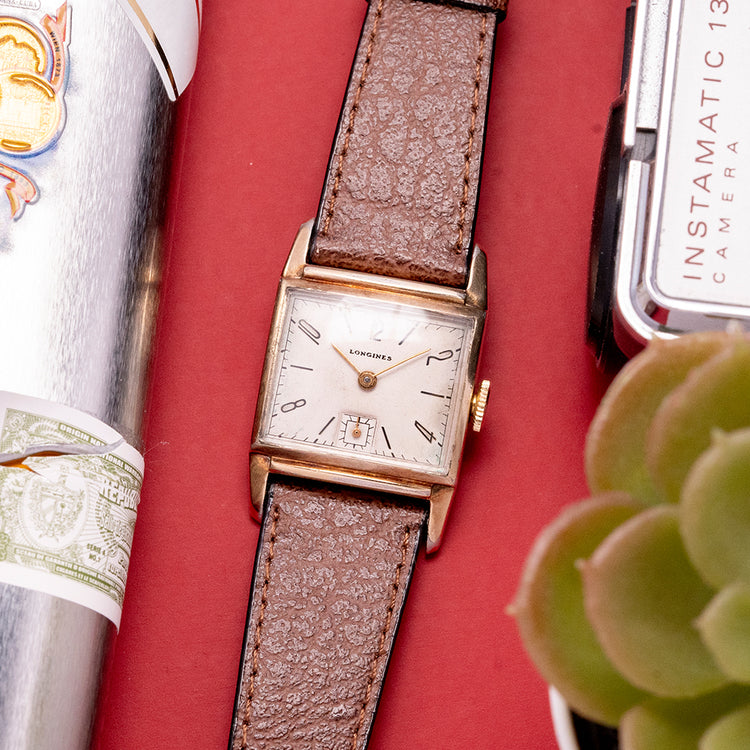 1943 Longines Art-Deco Gold Filled Manually Wound 25x37mm