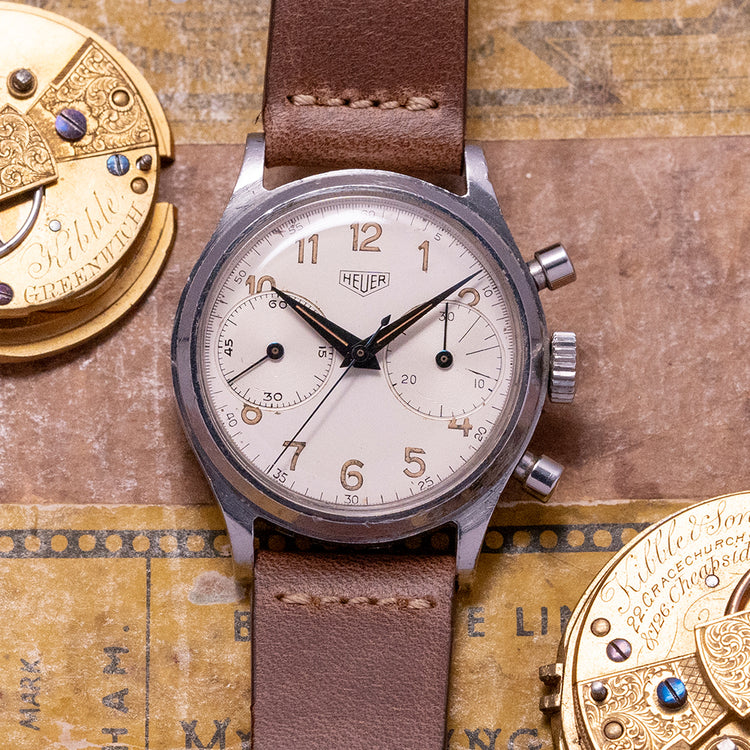 1950s Heuer Chronograph 35mm Stainless Steel 68952