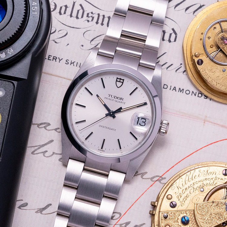 1990 Tudor Prince-Quartz Oysterdate Integrated 84100 Box & Papers