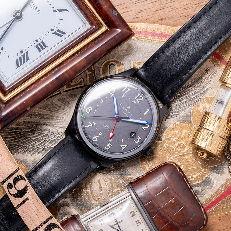 2018 Farer Ponting Black GMT Limited Edition 39.5mm