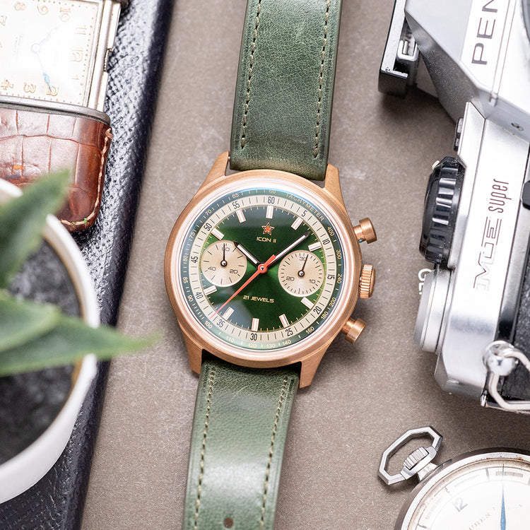 2025 Seagull 1963 Icon II Bronze / Green Dial No. 0002 40mm