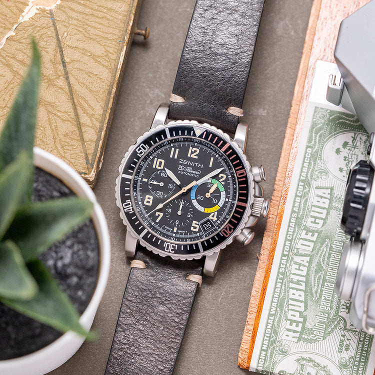 1990s Zenith El Primero Rainbow Flyback 40mm 02.0480.405