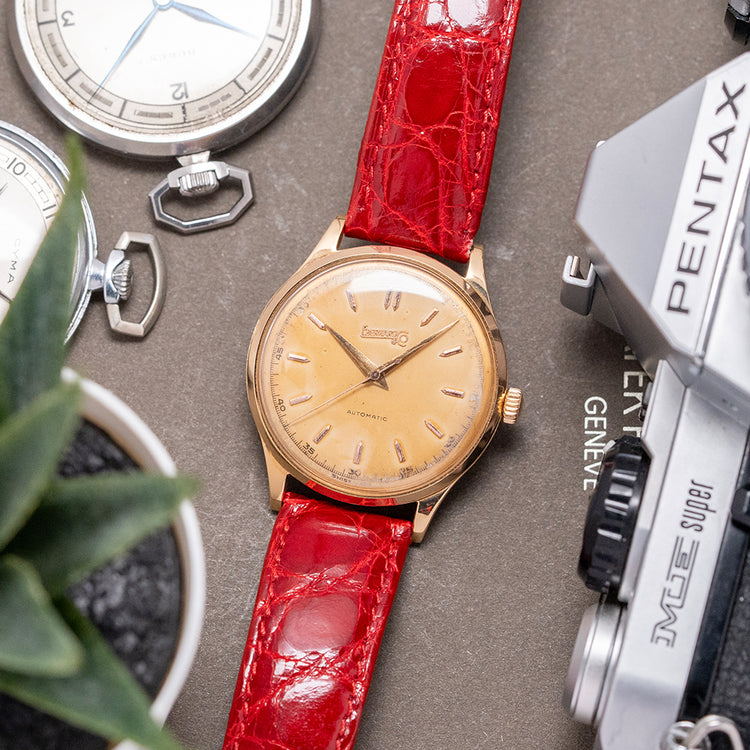 1960s Eberhard & Co Automatic 18ct Yellow Gold with Box 36mm