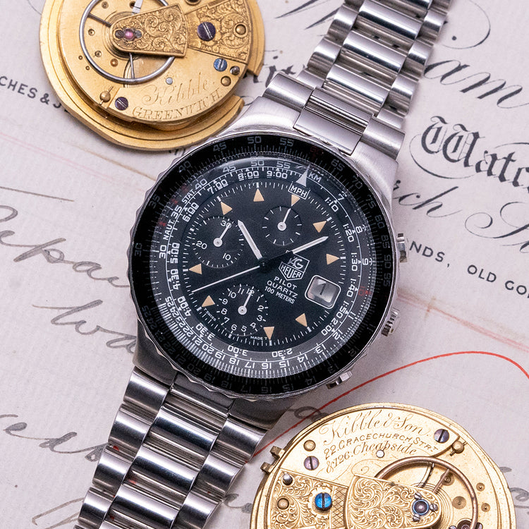 1983 TAG Heuer Pilot Chronograph "1st Gen" Quartz 230.206