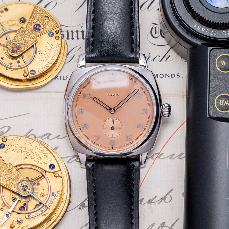 2022 Fears Brunswick Salmon Dial 38mm Closed Back