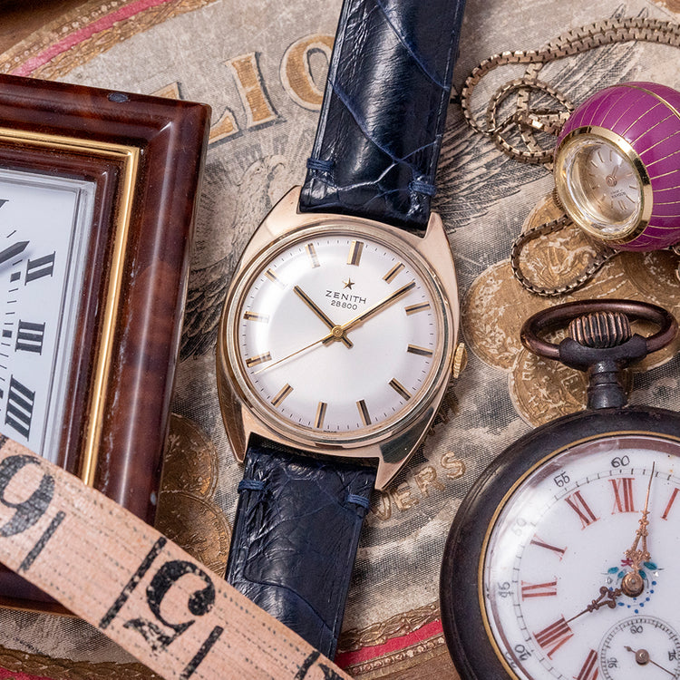 1973 Zenith 28,800 9ct Gold 33mm Presentation Watch