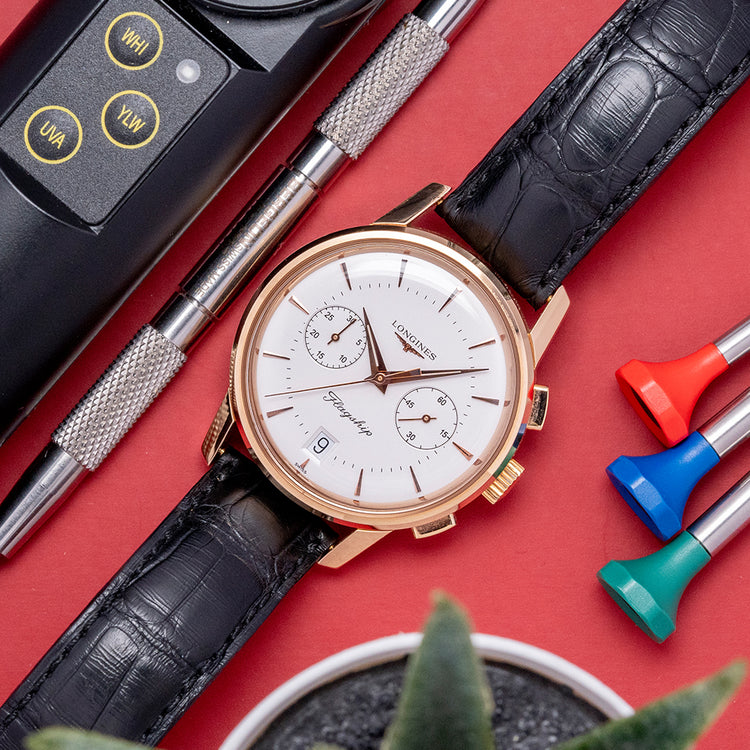 2008 Longines Heritage Flagship Chronograph 18ct Gold L4.756.6