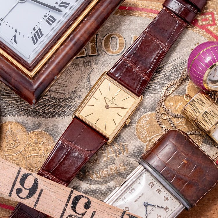 1970s Vacheron Constantin 'Tank' 18ct Gold 33201 23x28mm