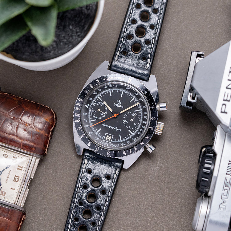 1970s YEMA Meangraf Super Chronograph Valjoux 7734 38.5mm
