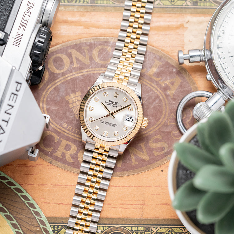 2023 Rolex Datejust 31 Diamond Dial Steel & Gold Jubilee 278273