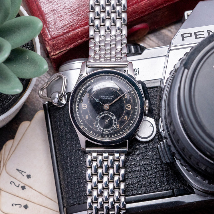 1940s Movado 'Chronomètre' Wide Flat Bezel Cal. 75 31.5mm 12706