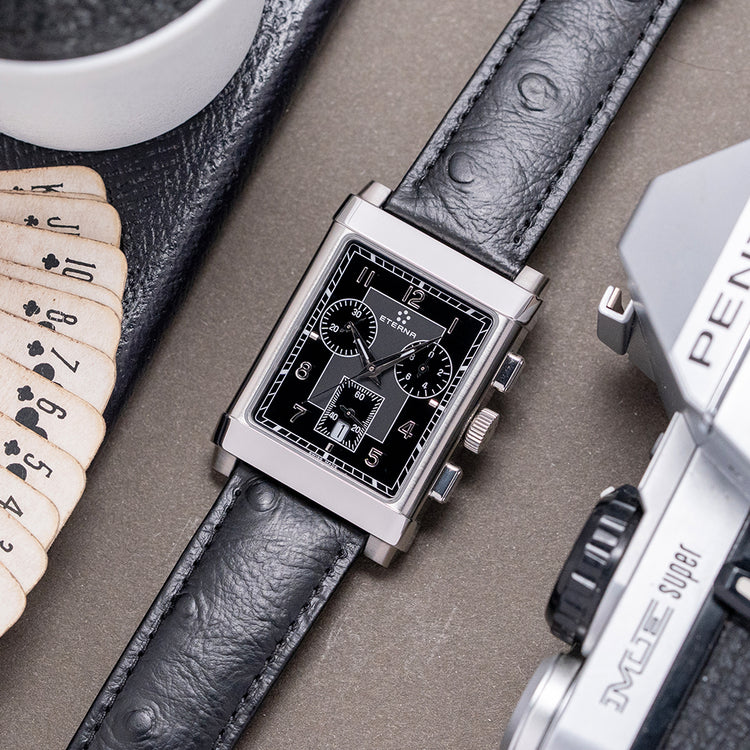 2000s Eterna Classic Chronograph 'Tank' 28.5x43.5mm