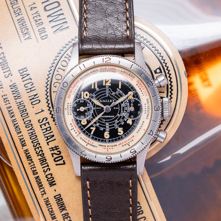 1940s Gallet Flying Officer MK1 'Truman' Black Dial 34mm