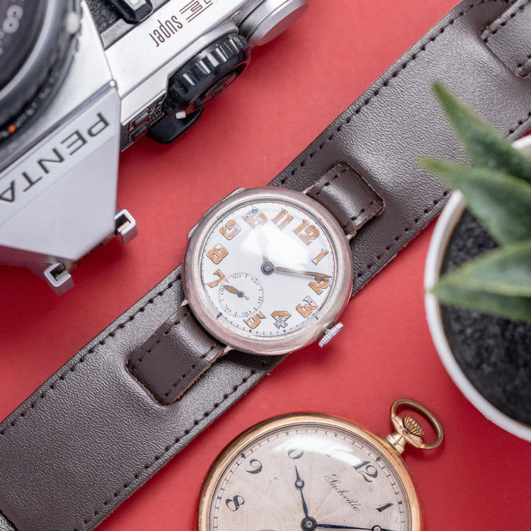 1917 Tavannes Cal. 330 .925 Sterling Silver Trench Watch 34mm