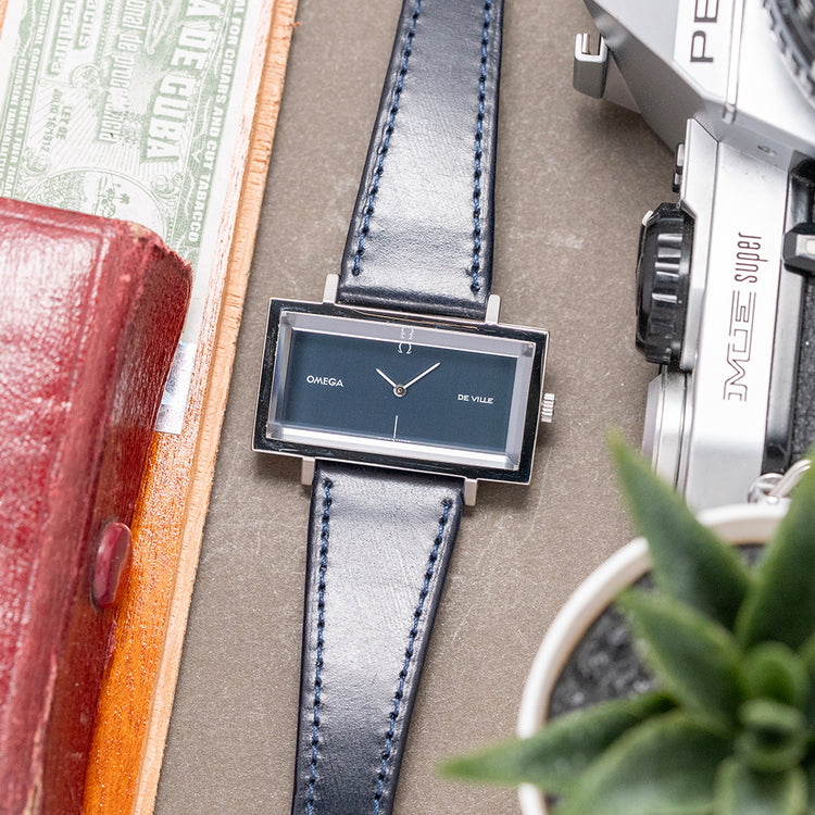 1972 Omega DeVille "Andrew Grima" Blue Dial Manual 511.0383
