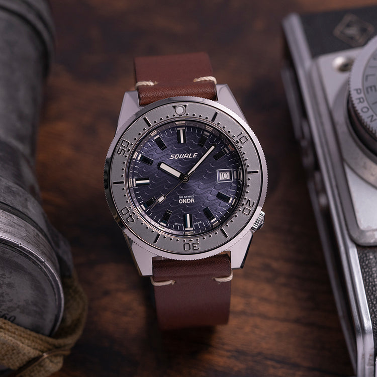 2023 Squale 1521 Onda Blue on Leather 1521ODG.PS