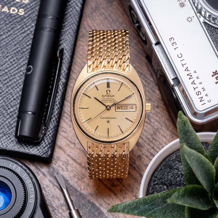 1969 Omega Constellation 18ct Gold on Bracelet C-Case 168.5455/6