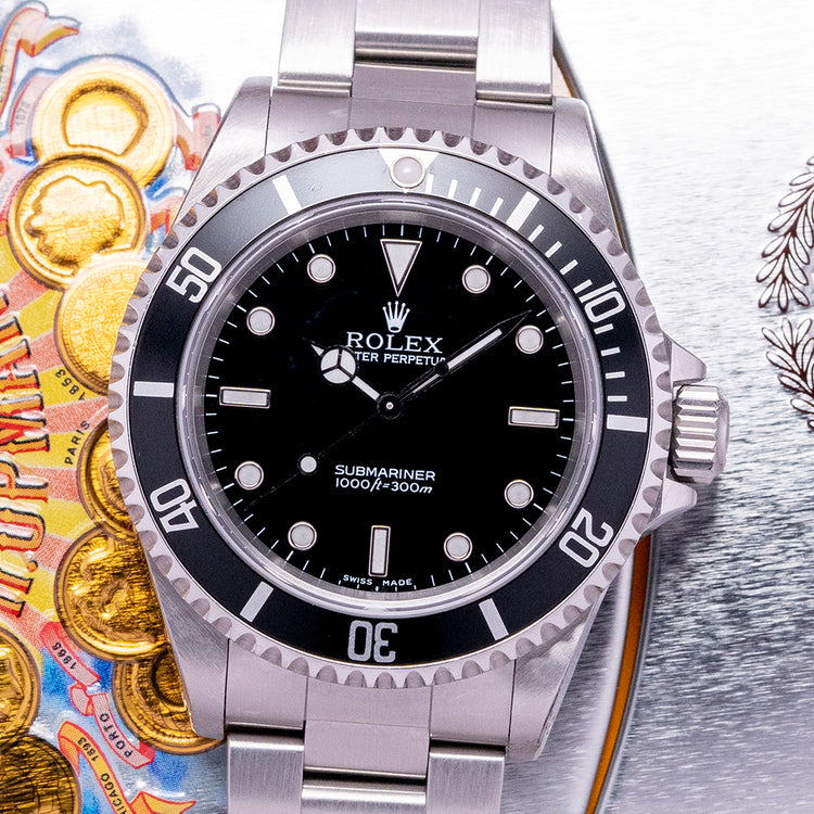 2000 Rolex Submariner No-Date Black "2-Liner" 40mm 14060M
