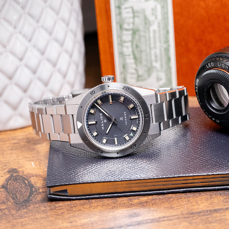 2020s Halios Fairwind Slate Grey Steel Bezel Auto 39mm