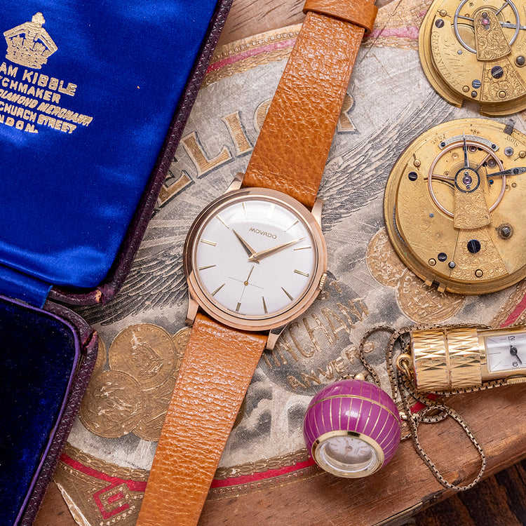 1958 Movado 'Calatrava' 9ct Gold Unpolished Case 34.5mm