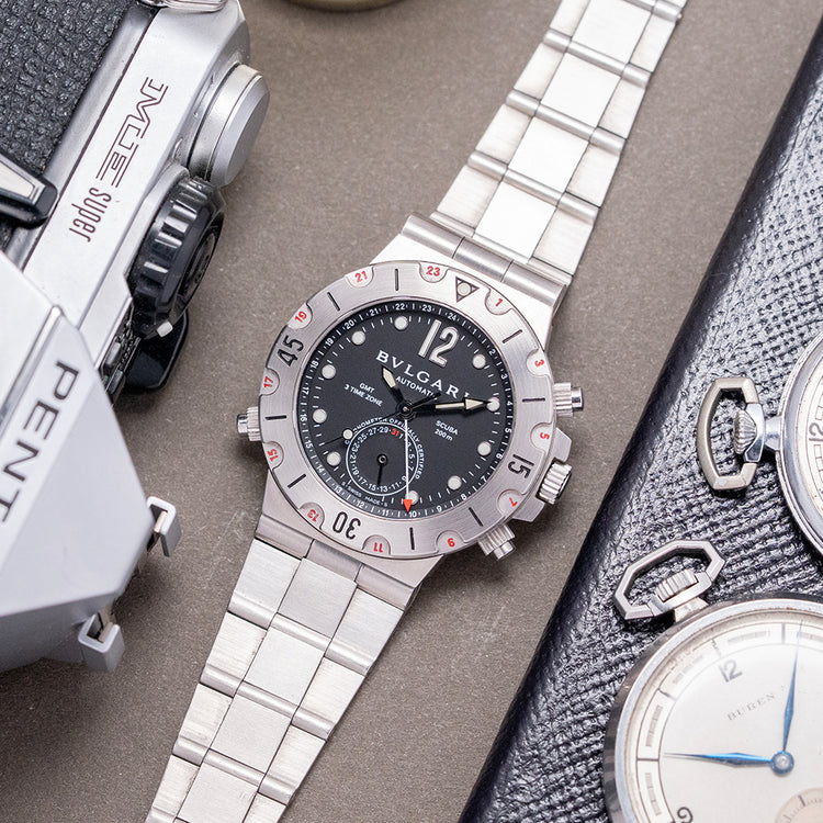 2000s Bulgari Diagono Scuba GMT Automatic 38mm SD38S GMT