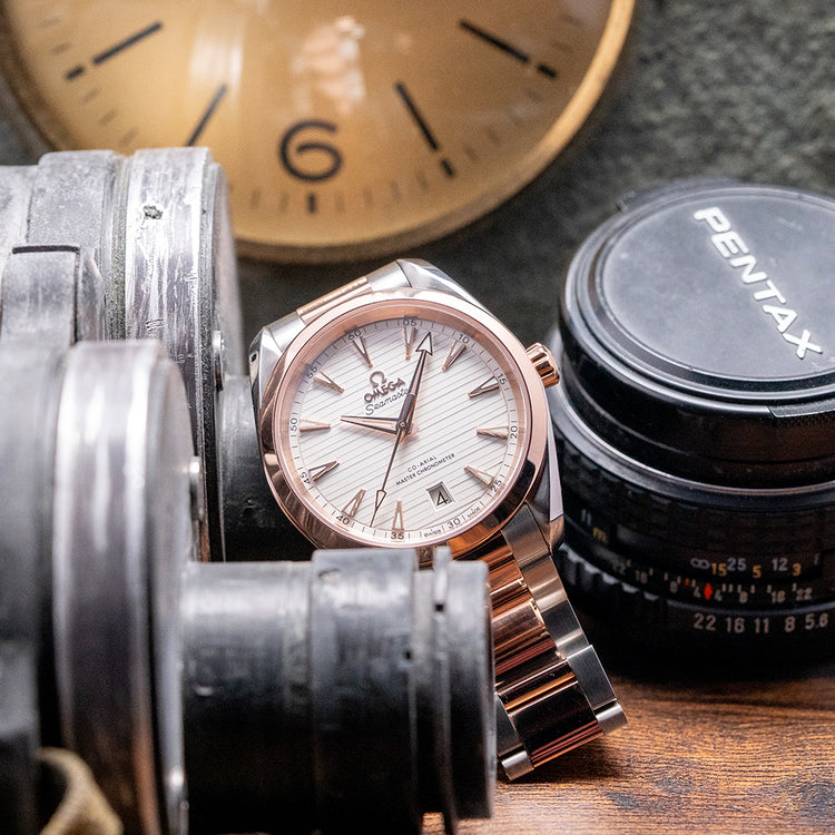 2019 Omega Seamaster Aqua Terra Silvery Dial 38mm Steel & Gold