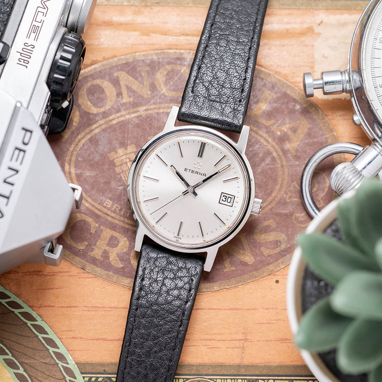1977 Eterna Date Manually Wound Presentation Watch 35mm