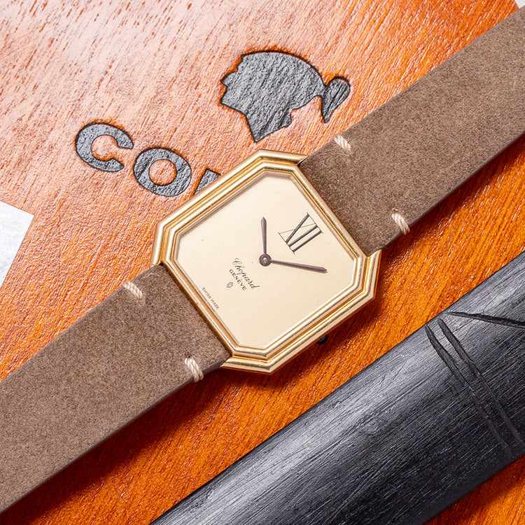 1980s Chopard Geneve 18ct Gold Stepped Case 31x32mm 2147