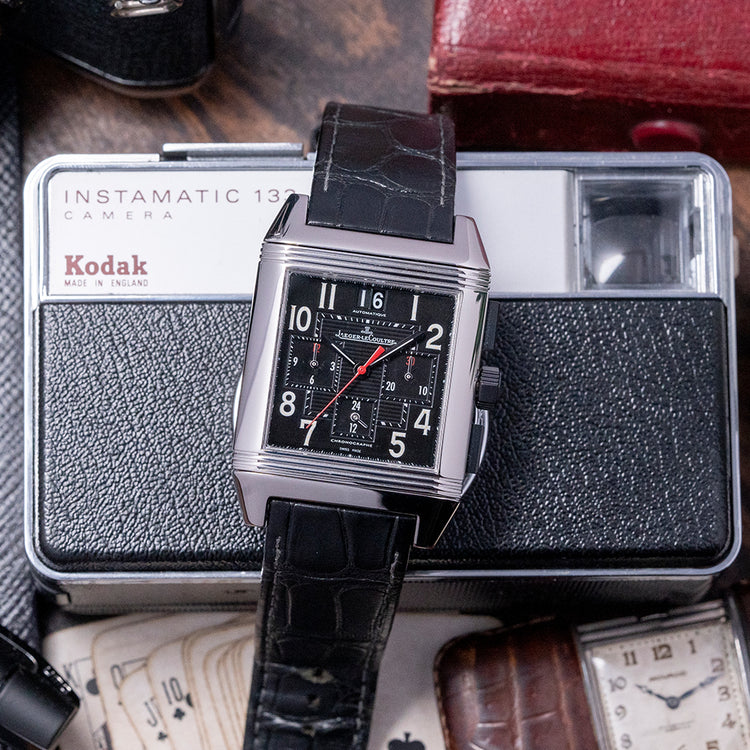 2000s Jaeger-LeCoultre Reverso Squadra Chronograph GMT 230.8.45