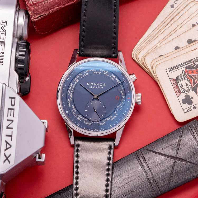 2021 Nomos Zurich World Timer Dark Blue 807 Automatic 40mm