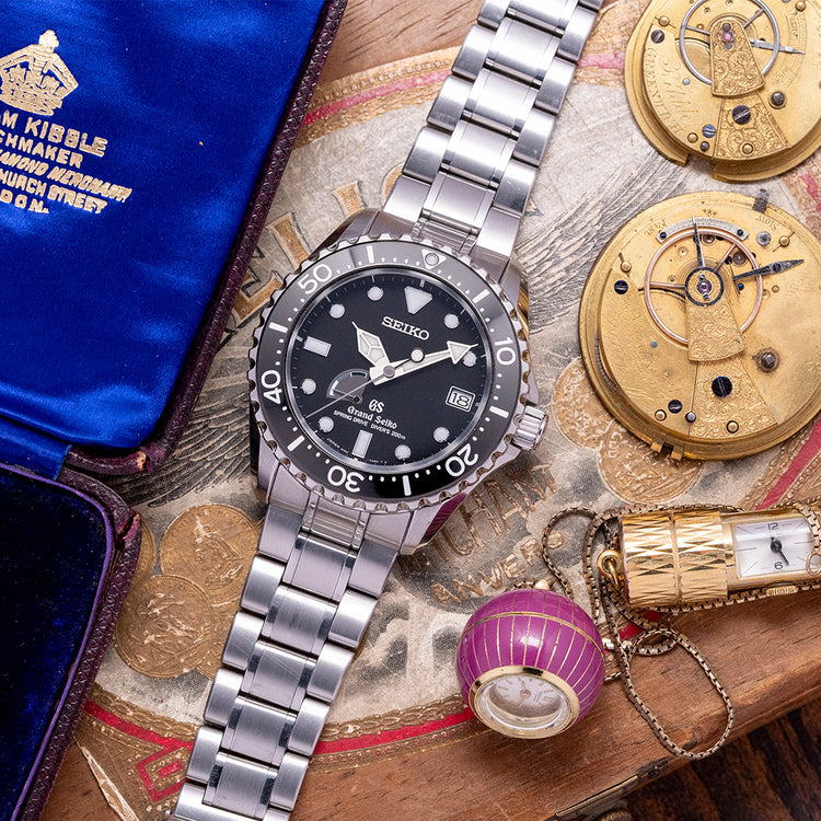 2015 Grand Seiko Spring Drive Diver Black 44mm SBGA029