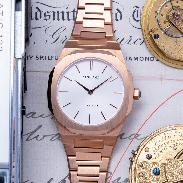 2021 D1-Milano Ultra Thin Rose Gold Quartz UTBL09 34mm
