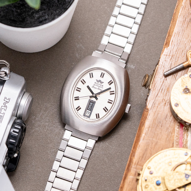 1970s Royce Time King Automatic on Bracelet 37mm