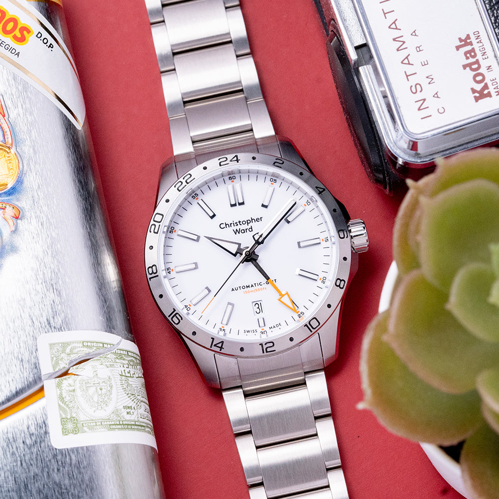 Sealander Christopher Ward C60 Gmt White Ward C63 Sealander Used