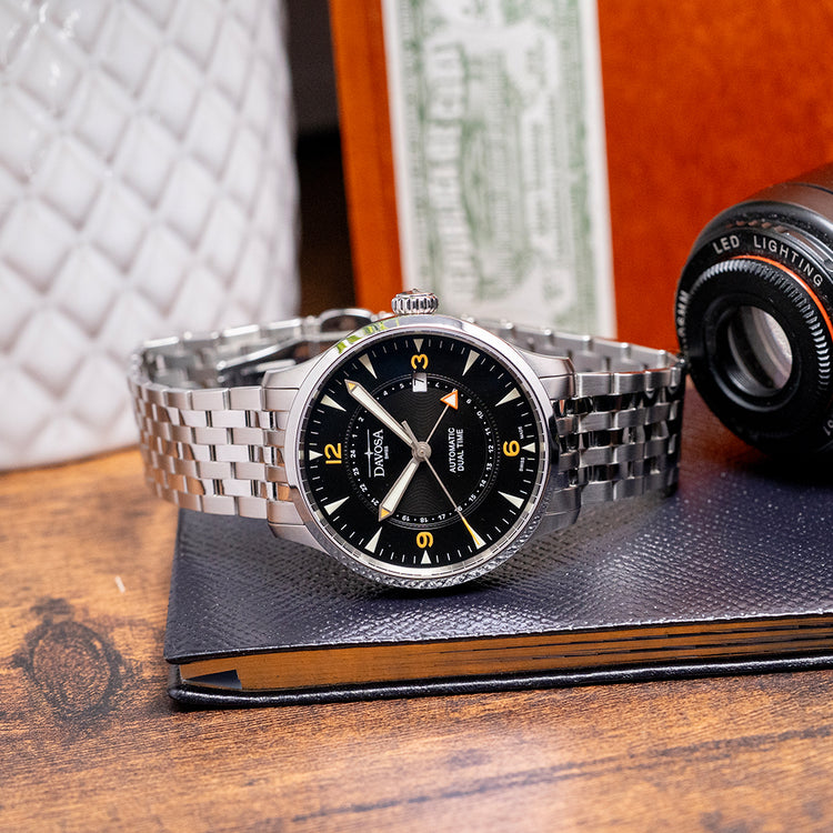 2013 Davosa Vigo Dual Time Auto 40mm on Bracelet 16147554