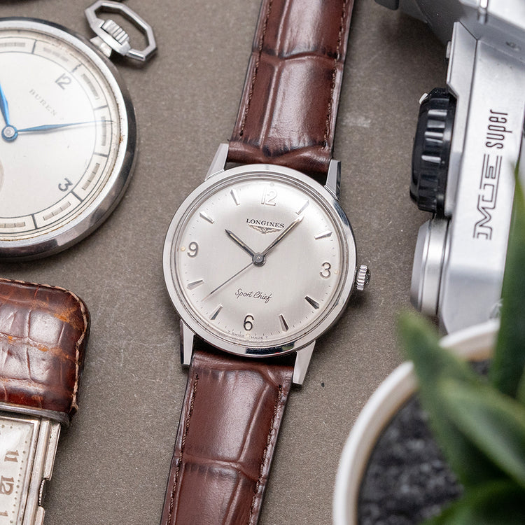 1967 Longines Sport Chief Manual 34mm Box & Papers 7272-4