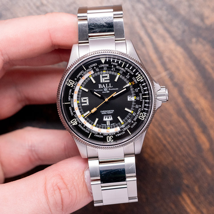 2025 BALL Engineer Master II Diver Worldtime Black 42mm