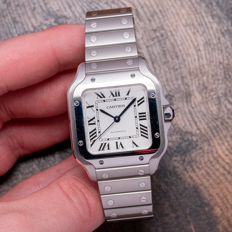 2022 Cartier Santos De Cartier Medium White 35mm WSSA0029