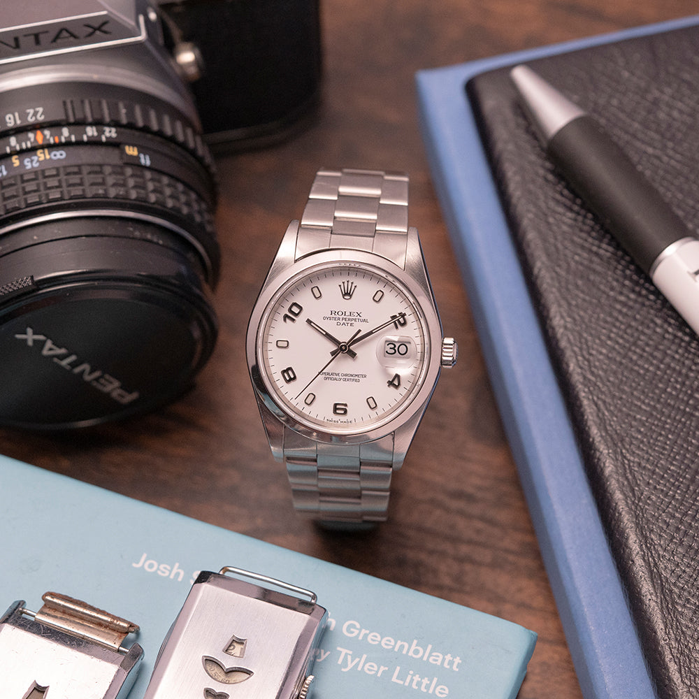 2002 Rolex Oyster Perpetual Date 15200 White Arabic – KibbleWatches