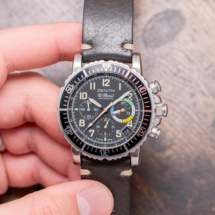1990s Zenith El Primero Rainbow Flyback 40mm 02.0480.405