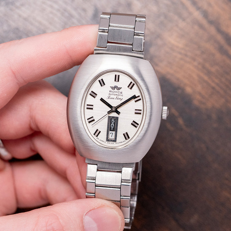 1970s Royce Time King Automatic on Bracelet 37mm