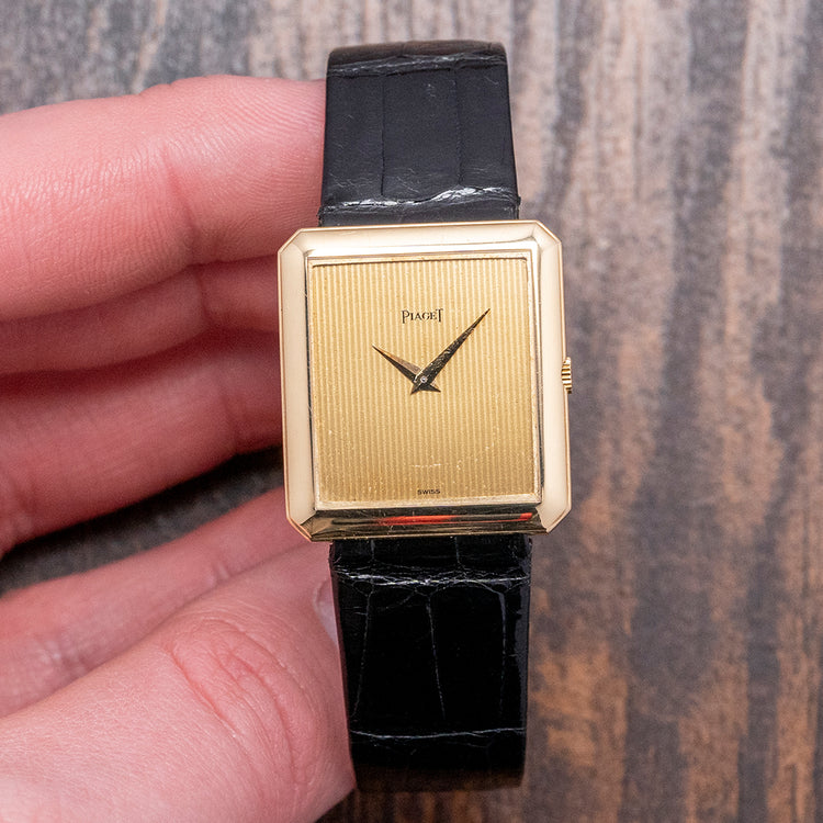 1970s Piaget Protocole 'Tank' 18ct Yellow Gold 25x27.5mm 91542