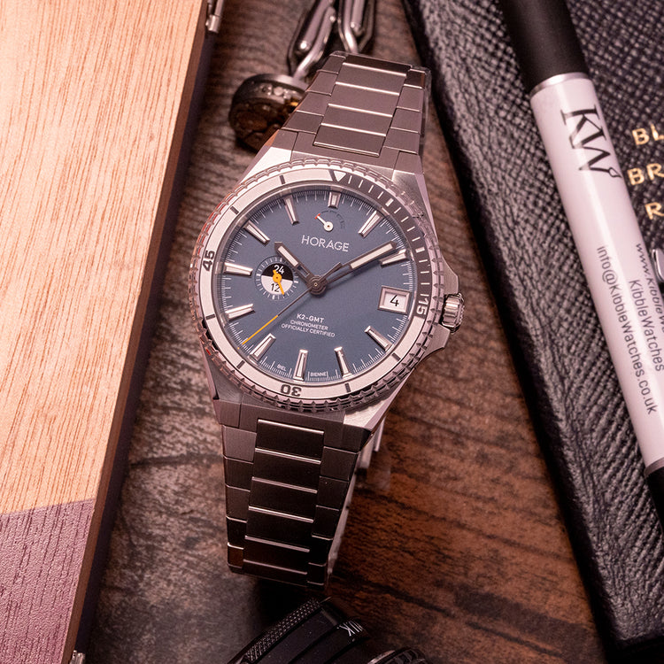 Unworn Horage Supersede Atoll Blue Platinum Micro-Rotor