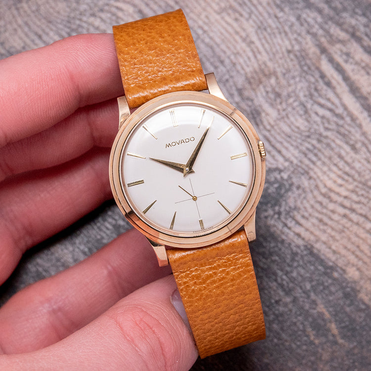 1958 Movado 'Calatrava' 9ct Gold Unpolished Case 34.5mm